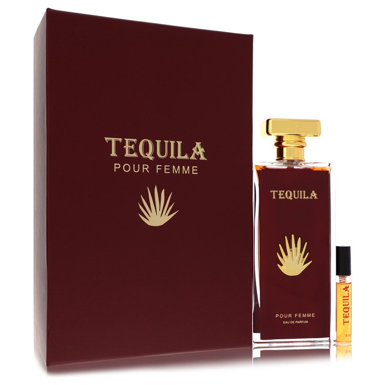 Tequila Pour Femme Red Eau De Parfum Spray + Free .17 oz Mini EDP Spray By Tequila Perfumes