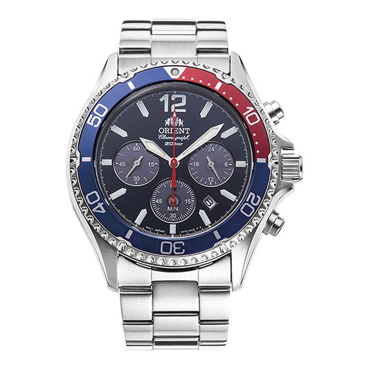 Orient Mako Solar Powered RA-TX0201L10B Mens Watch Chronograph